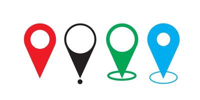 icon of simple forms of point of location vector
