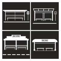 bus stop icon design vector