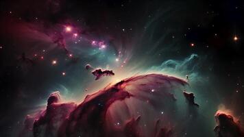 embarquer sur une cosmique aventure avec sauvegarde voyages à Nouveau futur mondes avec planètes, étoiles, et nébuleuses, création un inspirante fantaisie scène de le univers video