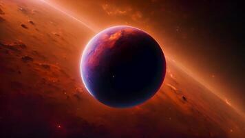 Backup travels to a new future with planets, stars, and nebulae in this mesmerizing fantasy scene, showcasing the wonders of the cosmos and the beauty of interstellar journeys. video