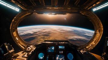 A breathtaking view of a huge universe with planets and stars set in a stunning fantasy environment, showcasing the vastness of space and the beauty of celestial bodies in an otherworldly scene. video