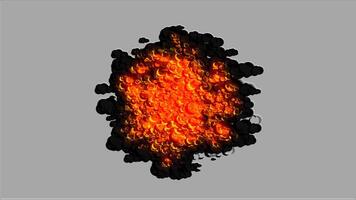 2D explosion. Detonation cartoon. Blast graphic design. vector