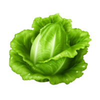 Generated Ai Fresh green iceberg lettuce salad leaves png