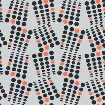 Seamless pattern with geometric shapes. Abstract drawing in the form of dots. vector