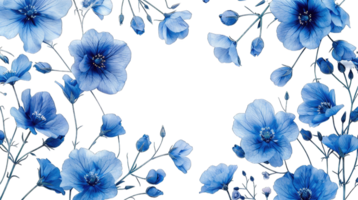 Abstract flowers pattern floral design copy space for text isolated on transparent background cutout png
