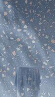 Full terrazzo pattern texture 3d rendering image mockup background of single podium in portrait photo