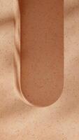 Minimal 3d rendering mockup scene of upside down arch brown terrazzo empty space in portrait photo