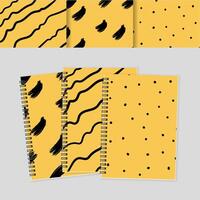 set of simple abstract yellow background vector