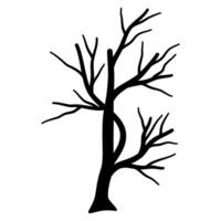 Dead tree silhouette vector