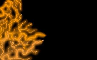 Yellow lightning flashes. Electric lightning, flashes of light, thunderstorm in the clouds. Lightning collage on a black background. photo