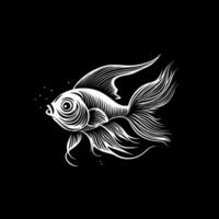 Goldfish, Minimalist and Simple Silhouette - illustration vector
