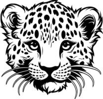 Leopard Baby, Minimalist and Simple Silhouette - illustration vector