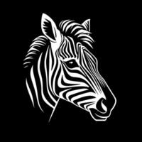 Zebra, Minimalist and Simple Silhouette - illustration vector