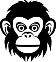 Monkey, Minimalist and Simple Silhouette - illustration vector