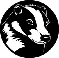 Badger, Minimalist and Simple Silhouette - illustration vector