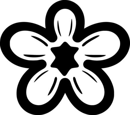 Flower, Minimalist and Simple Silhouette - illustration