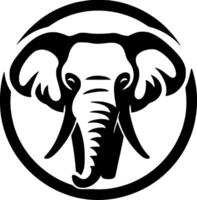 Elephant, Minimalist and Simple Silhouette - illustration vector