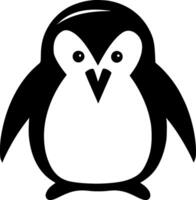 Penguin, Minimalist and Simple Silhouette - illustration vector