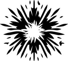 Explosion, Minimalist and Simple Silhouette - illustration vector