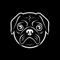 Pug, Minimalist and Simple Silhouette - illustration vector