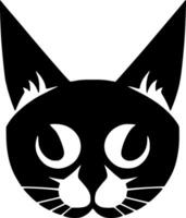 Cat - Black and White Isolated Icon - illustration vector