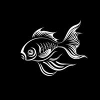 Goldfish, Minimalist and Simple Silhouette - illustration vector