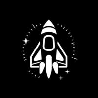 Rocket, Minimalist and Simple Silhouette - illustration vector