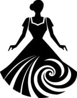 Dress, Minimalist and Simple Silhouette - illustration vector