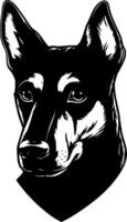 Australian Kelpie, Minimalist and Simple Silhouette - illustration vector
