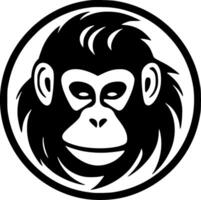 Monkey, Minimalist and Simple Silhouette - illustration vector