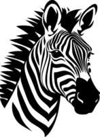 Zebra, Minimalist and Simple Silhouette - illustration vector