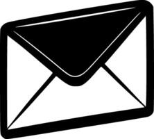 Mail Envelope, Minimalist and Simple Silhouette - illustration vector