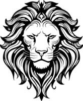 Lion, Minimalist and Simple Silhouette - illustration vector