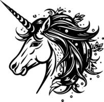 Unicorn, Minimalist and Simple Silhouette - illustration vector
