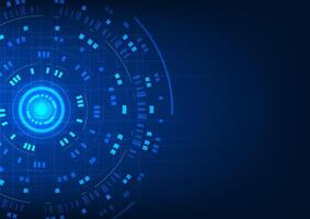 Technology circle background Hi-tech circles stacked with multiple layers. that is modern futuristic It represents the connection of information technology. Wallpaper related to digital technology vector