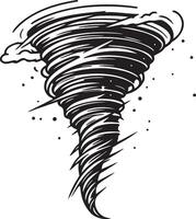 Tornado Sketch Illustration. vector