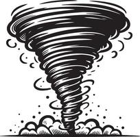 Tornado Sketch Illustration. vector