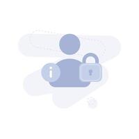 User Information Locked UI Illustration vector