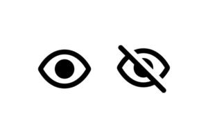 See and unsee eye. icon design. vector