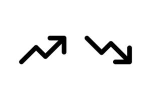 Trending up and down. icon design. vector