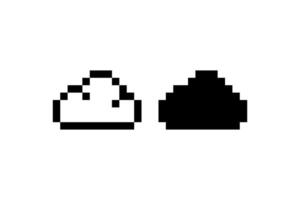 Pixel cloud. icon. vector
