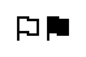 Pixel flag. icon. vector