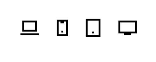Pixel Device set. icon. vector