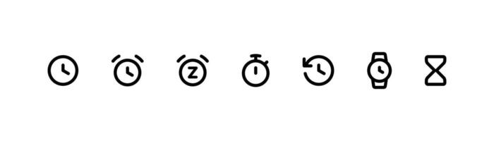 Clock set. icon design. vector