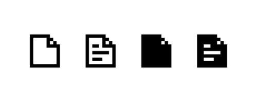 Pixel Paper documents. icon. vector