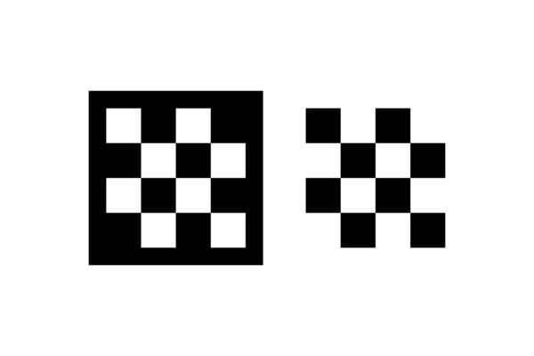 Pixel Art Checkered Patterns. icon.