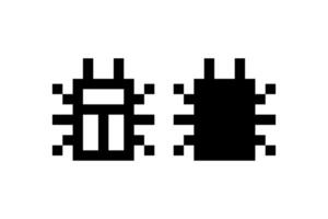 Pixel Art Alien Invaders. icon. vector