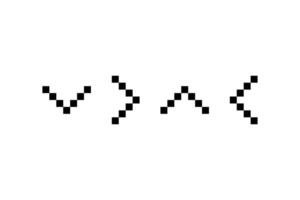 Pixel Art Chevron. Arrow. icon. vector