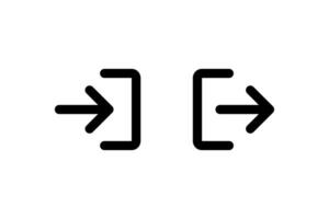 Sign in and sign out app. icon design. vector