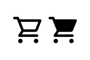 Full and empty shopping cart. icon design. vector